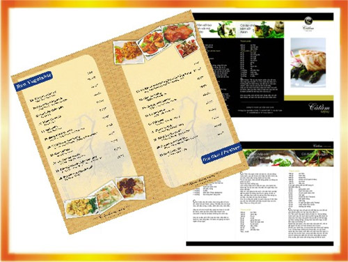 In nhanh Menu | Địa chỉ làm bìa kẹp chứng chỉ (certificate)  | Xuong in an lay nhanh tai Ha Noi va HCM
