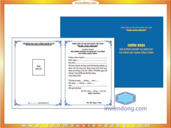  In giấy chứng nhận lấy ngay | In thẻ cảm ứng- thẻ từ  | Xuong in an lay nhanh tai Ha Noi va HCM