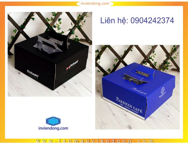 Làm vỏ hộp đựng bánh sinh nhật | Hình thức thanh toán  | Xuong in an lay nhanh tai Ha Noi va HCM